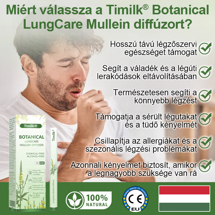 👩‍💼Timilk® gyógynövényes tüdőápoló ökörfarkkóró (Mullein) diffúzor